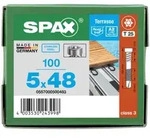 SPAX Terrassenschraube f&uuml;r Aluminium Profile Edelstahl rostfrei A2 1.4567 5x48 - 100