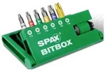 SPAX-BITBOX T-STAR PLUS (6 BITS T10-T40 25MM + 1 Schnellwechsel-Bithalter)
