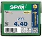 SPAX Senkkopf Kreuzschlitz Z - Vollgewinde YELLOX A2L PZ2 - 4x40 - 200 Stk
