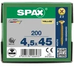 SPAX Senkkopf Kreuzschlitz Z - Vollgewinde YELLOX A2L PZ2 - 4,5x45 - 200 Stk