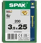 SPAX Senkkopf Kreuzschlitz Z - Vollgewinde YELLOX A2L PZ2 - 3,5x25 - 200 Stk