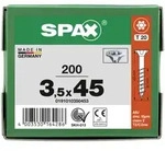SPAX Senkkopf T-STAR plus - Teilgewinde WIROX A3J T20 - 3,5x45 - 200 Stk