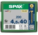 SPAX Senkkopf Kreuzschlitz Z - Vollgewinde YELLOX A2L PZ2 - 4,5x40 - 200 Stk
