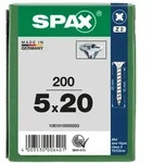 SPAX Senkkopf Kreuzschlitz Z - Vollgewinde WIROX A3J PZ2 - 5x20 - 200 Stk