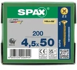SPAX Senkkopf Kreuzschlitz Z - Vollgewinde YELLOX A2L PZ2 - 4,5x50 - 200 Stk