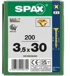 SPAX Senkkopf Kreuzschlitz Z - Vollgewinde YELLOX A2L PZ2 - 3,5x30 - 200 Stk