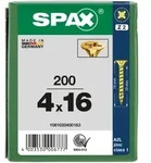 SPAX Senkkopf Kreuzschlitz Z - Vollgewinde YELLOX A2L PZ2 - 4x16 - 200 Stk