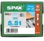 SPAX Terrassenschraube f&uuml;r Aluminium Profile Edelstahl rostfrei A2 1.4567 5x51 - 100