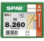 SPAX Senkkopf 8 mm T-STAR plus - Vollgewinde WIROX A3J T40 - 8x260 - 50 Stk