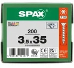 SPAX Senkkopf T-STAR plus - Vollgewinde WIROX A3J T20 - 3,5x35 - 200 Stk