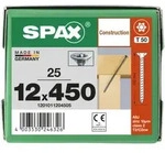 SPAX Senkkopf 12 mm T-STAR plus - Vollgewinde WIROX A3J T50 - 12x450 - 25 Stk