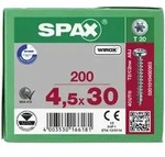 SPAX Halbrundkopf T-STAR plus 4CUT Vollgewinde WIROX A3J 4,5x30 - 200 Stk