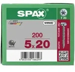 SPAX Halbrundkopf T-STAR plus 4CUT Vollgewinde WIROX A3J 5x20 - 200 Stk