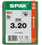 SPAX Senkkopf T-STAR plus - Vollgewinde WIROX A3J T10 - 3x20 - 200 Stk