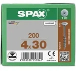 SPAX Korpusschraube R&uuml;ckwandkopf, T-STAR plus, Vernickelt 4,0 x 30mm - 200 Stk