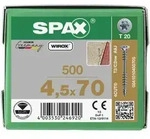 SPAX Verlegeschraube Senkkopf, T-STAR plus 4CUT, Fixiergewinde WIROX A3J T20 - 4,5x70