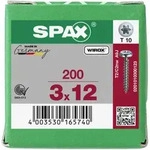 SPAX Halbrundkopf T-STAR plus 4CUT Vollgewinde WIROX A3J 3x12 - 200 Stk