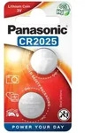 Panasonic CR2025 Knopfzelle 2er Blister, CR2025EL, DL2025, ECR2025, 3V, 165mAh,