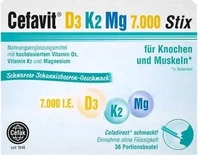 PZN-DE 18849405, Cefak Cefavit D3 K2 Mg 7.000 Stix 36 St Granulat 97,7 g, Grundpreis: