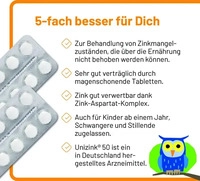 PZN-DE 00702162, K&ouml;hler Pharma Unizink 50 20 St Tabletten magensaftresistent,