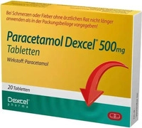 PZN-DE 18311203, Dexcel Pharma Paracetamol Dexcel 500 mg 20 St Tabletten, Grundpreis: