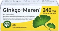 PZN-DE 12580480, Hermes Arzneimittel Ginkgo-Maren 240mg 60 St Filmtabletten,