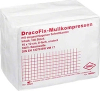 PZN-DE 01980621, Dr. Ausb&uuml;ttel DracoFix Mullkompressen, unsteril 10x10 cm 8-fach 100