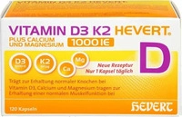 PZN-DE 19295676, Hevert-Arzneimittel Vitamin D3 K2 HEVERT 1000 I.E. 120 St Kapseln 71
