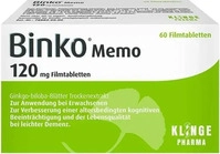 PZN-DE 16168894, Klinge Pharma Binko Memo 120mg Filmtabletten 60 St Filmtabletten,