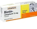 Biotin ratiopharmreg; 5mg Tabletten