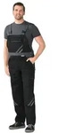 Planam Highline Latzhose schwarz/schiefer/zink 66
