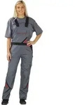 Planam Highline Damen Latzhose schiefer/schwarz/rot 44
