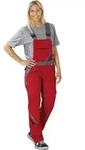 Planam Highline Damen Latzhose rot/schiefer/schwarz 36
