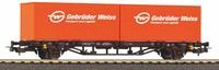Piko H0 (1:87) 97151 - Containertragwagen Lgs579 &Ouml;BB V "Gebr. Weiss "...