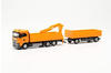 Herpa H0 (1:87) 316217 - Iveco S-Way ND Baustoff-Hängerzug, orange Modellbahn