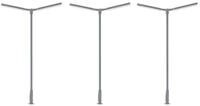 Faller H0 (1:87) 180122 - LED-Kreuzmastleuchte, zweiarmig, kaltwei&szlig;, 3 St&uuml;ck