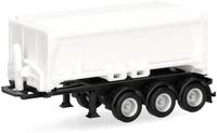 Herpa H0 (1:87) 077101 - Abraumcontainerauflieger 3achs, wei&szlig; Modellbahn