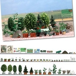Busch H0 (1:87) 1211 - Blumen- und Pflanzk&uuml;bel-Set Modellbahn