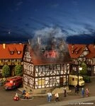 Vollmer H0 (1:87) 43728 - Brennendes Haus Modellbahn