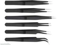 Sch&ouml;nwitz 41256 - Pinzetten Set Sortiment - 6 teilig - rostfreier Edelstahl - 110mm