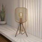 Tischleuchte Romazzina, beige, H&ouml;he 44 cm, Metall, E27