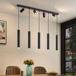 Lindby H&auml;ngeleuchte Sanad, 116 cm, 9-flg., schwarz, GU10
