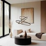 Arcchio LED-H&auml;ngeleuchte Albiona, schwarz, 3 Ringe, &Oslash; 80 cm