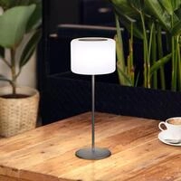 Solar-LED-Akku-Tischleuchte Pino, sandschwarz