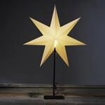 Standstern Frozen, 7-Zacker, schwarz/Stern wei&szlig;