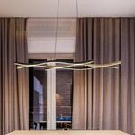 LED-H&auml;ngelampe Geronimo, L&auml;nge 108 cm, schwarz/Holzoptik