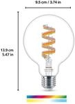 WiZ G95 LED-Filamentlampe Globe WiFi E27 6,3W RGBW