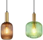 Pendellampe Normy, L&auml;nge 115 cm, bunt, Glas, 4-flg.