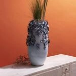 KARE Vase Butterflies, hellblau, H&ouml;he 50 cm, Steinzeug