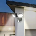 LED-Sensor-Au&szlig;enwandstrahler Bilbao 2-flg. schwarz